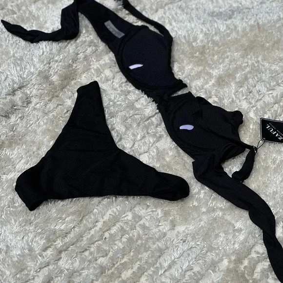 Black Women's Swimwear Set - Picture 3 of 4